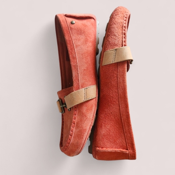 UGG Orange Loafers US 8 Leather Moccasins - Picture 16 of 16